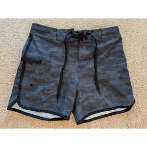 Maui Rippers Camo Board Shorts Swim Trunks Cargo Pocket Women's Size 0